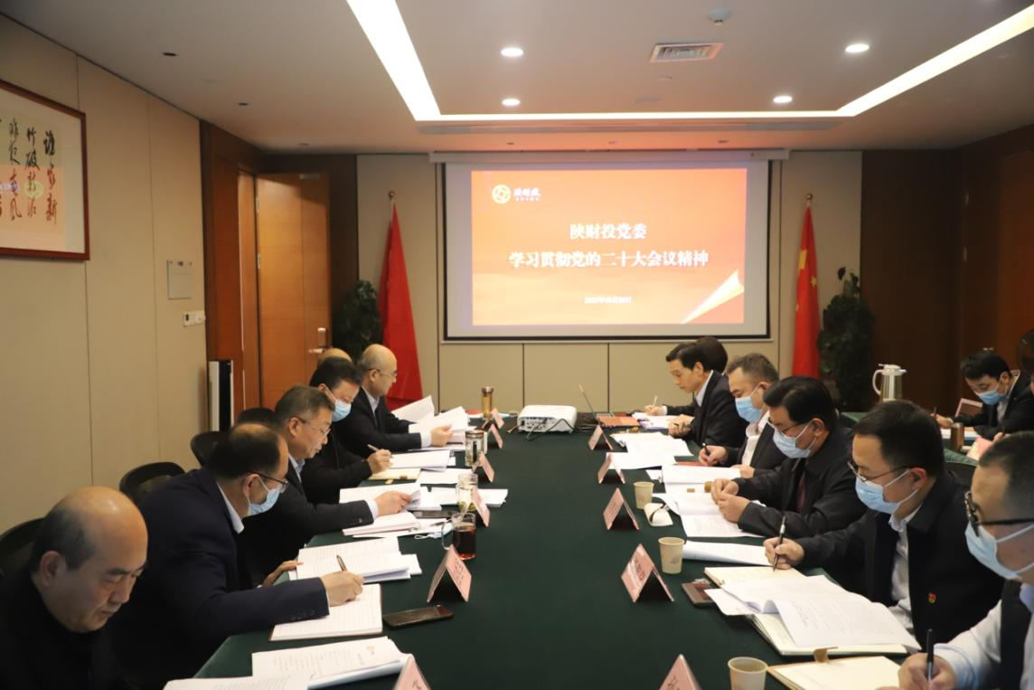 陜財投黨委學習貫徹黨的二十大會議精神